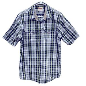 WRANGLER Authentic Western Shirt Button Down Short Sleeve SZ M